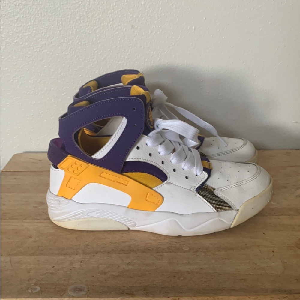 Kids White and Purple Sneakers
